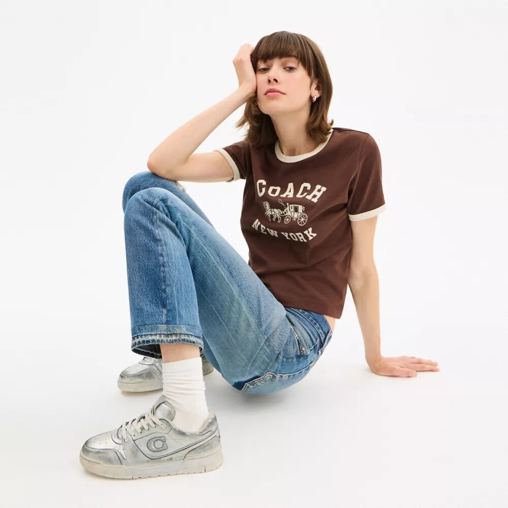 Soho-sneakers i slitt metallisk skinn