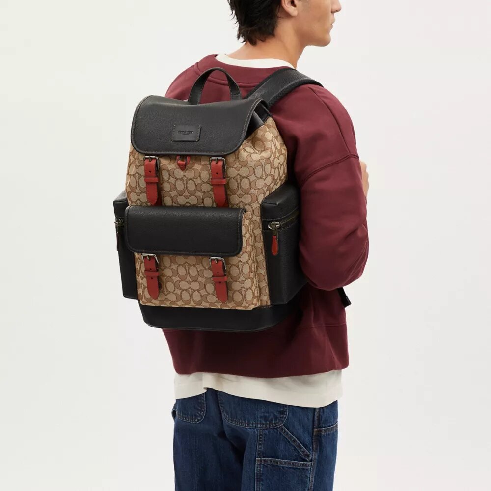 Sprint-ryggsekk i signatur-jacquard