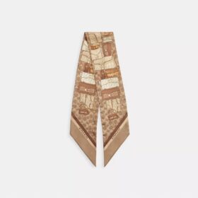 Stacked Tabby Vesker-trykk, smalt silkeskjerf
