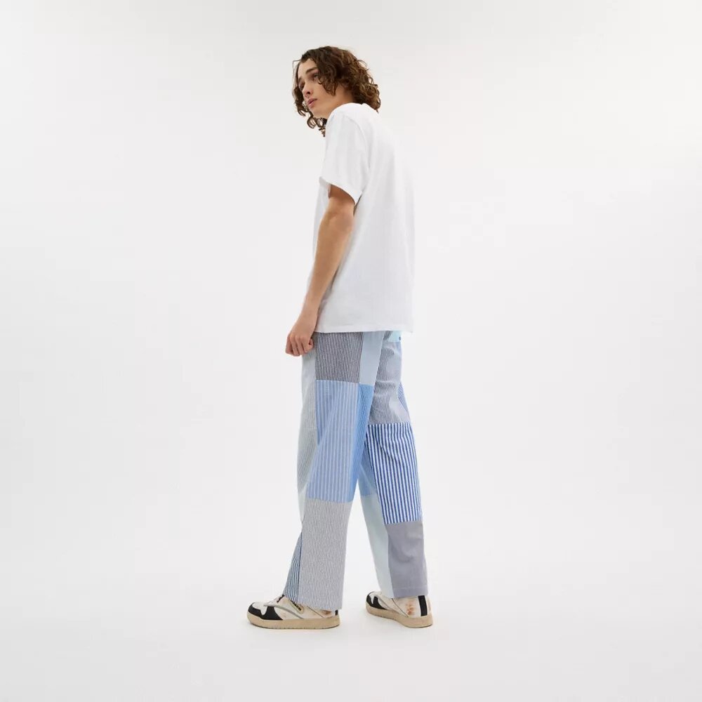 Stripete patchwork-bukser