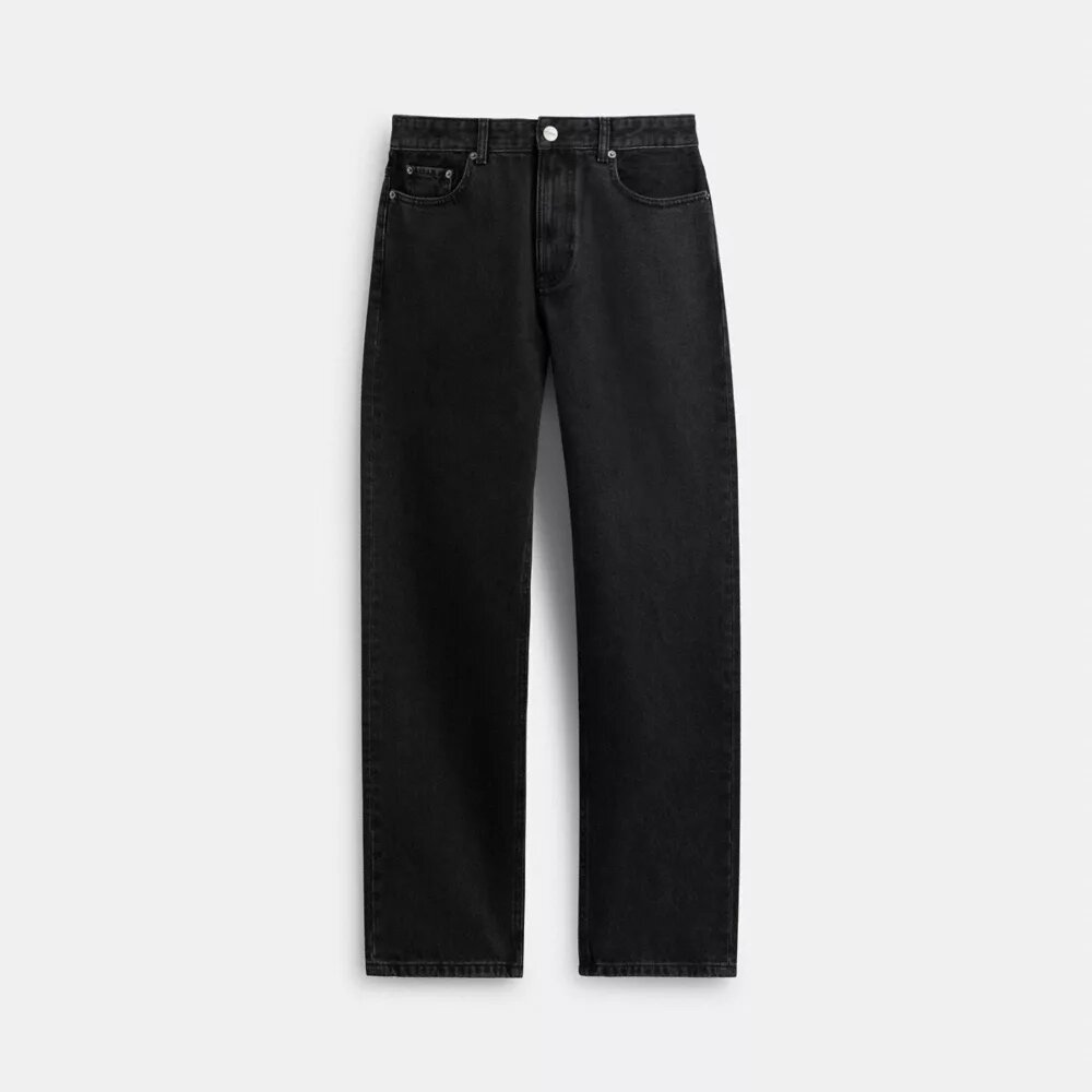 Svarte, koniske jeans i økologisk bomull