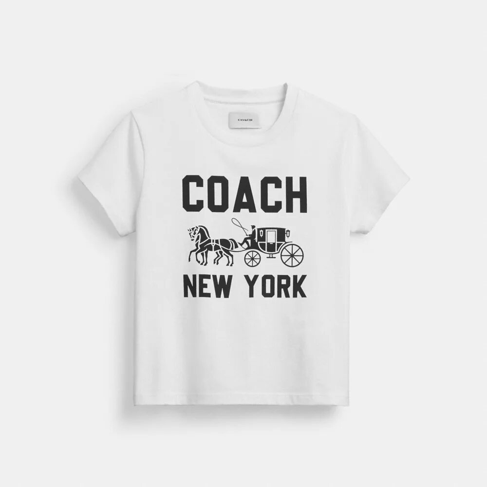T-shirt med Horse and Carriage i økologisk bomull