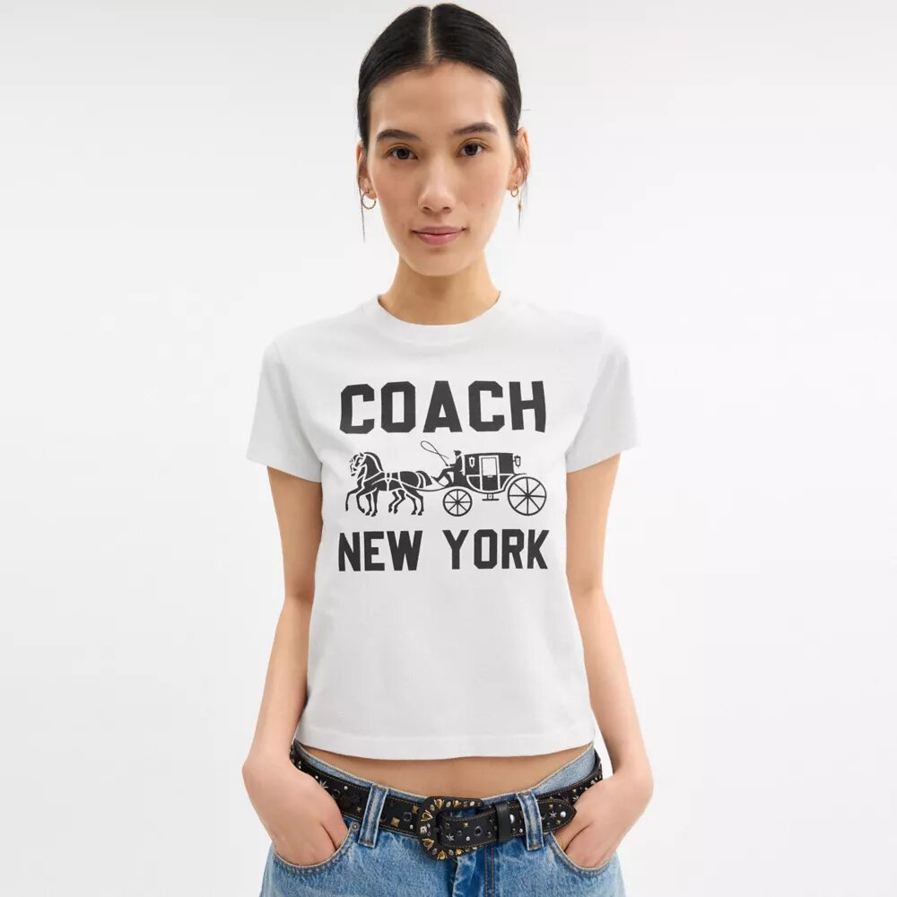 T-shirt med Horse and Carriage i økologisk bomull