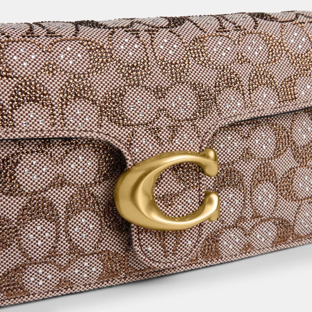 Tabby skulderveske 26 i Crystal Signature Jacquard