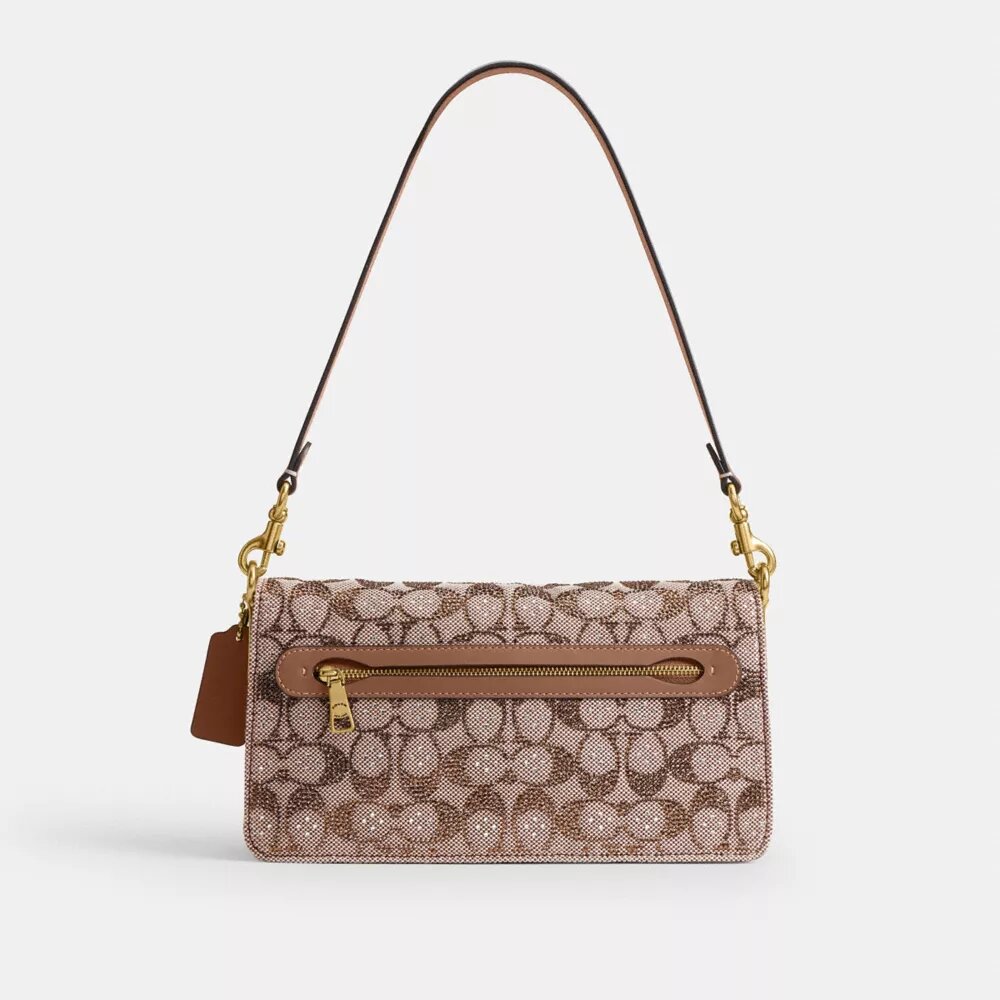 Tabby skulderveske 26 i Crystal Signature Jacquard