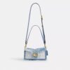 Tabby skulderveske 26 med patchwork av gjenbrukt denim