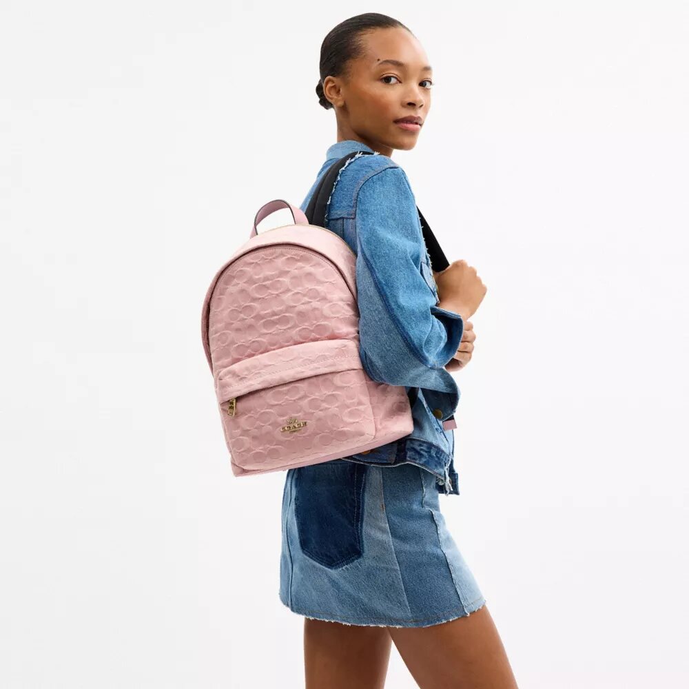 Taylor liten ryggsekk i signaturdenim