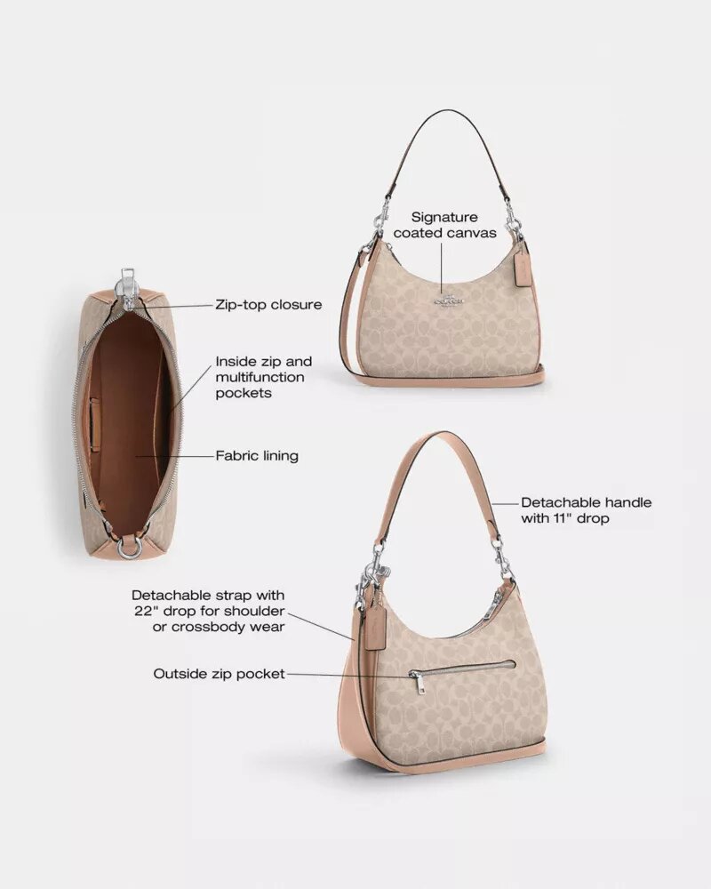 Teri Hobo-veske i Signature Canvas
