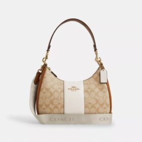 Teri Hobo-veske i Signature Canvas med striper