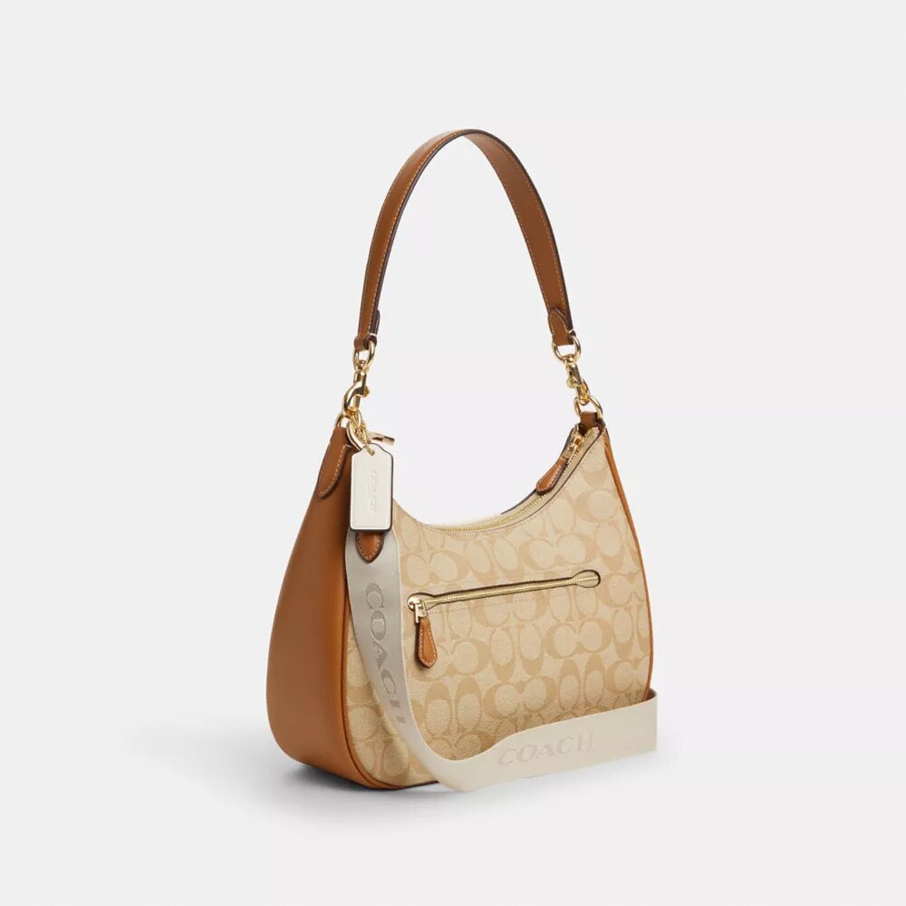 Teri Hobo-veske i Signature Canvas med striper