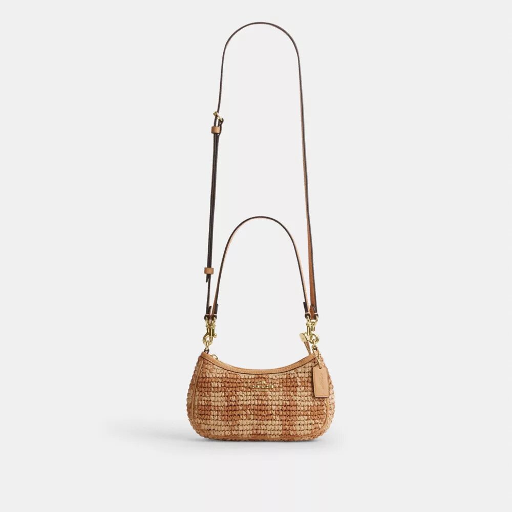 Teri Mini-crossbody-veske med gingham-mønster