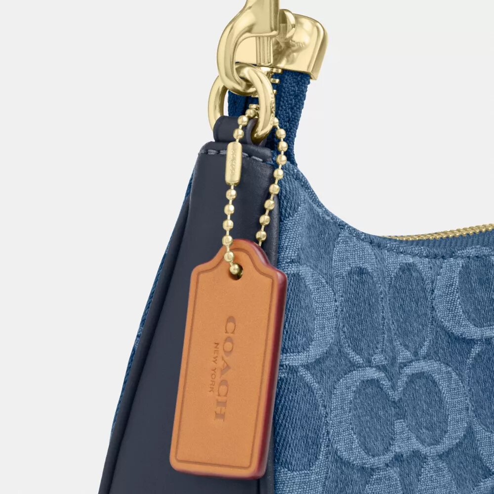 Teri Mini-veske med kryssrem i signaturdenim