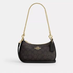 Teri Mini-veske med kryssrem i Signature Canvas