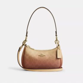 Teri Mini-veske med skulderrem i Ombre Signature Canvas