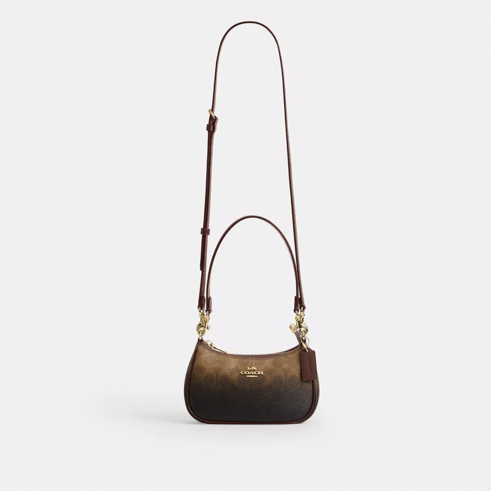 Teri Mini-veske med skulderrem i Ombre Signature Canvas