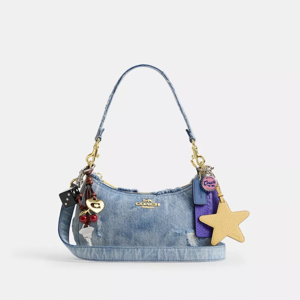 Teri skulderveske i Loved Denim med anheng
