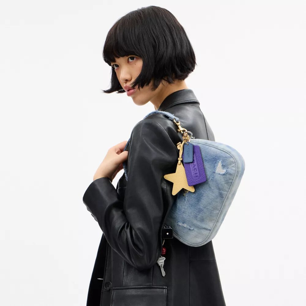 Teri skulderveske i Loved Denim med anheng