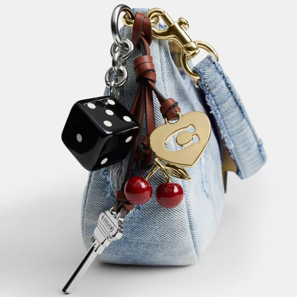 Teri skulderveske i Loved Denim med anheng