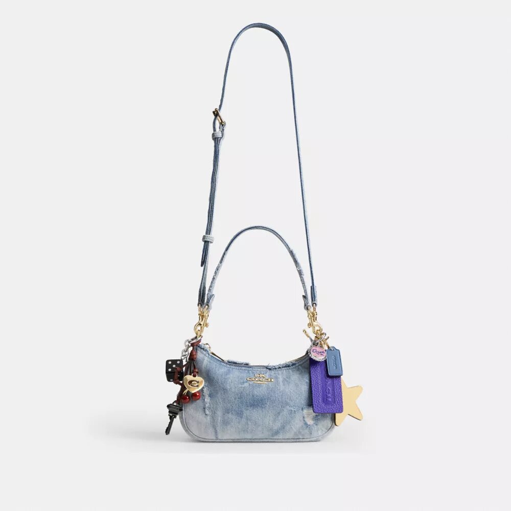 Teri skulderveske i Loved Denim med anheng