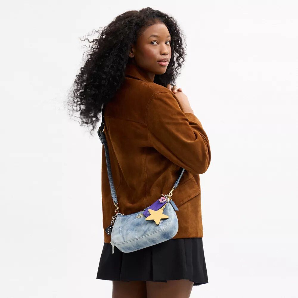 Teri skulderveske i Loved Denim med anheng