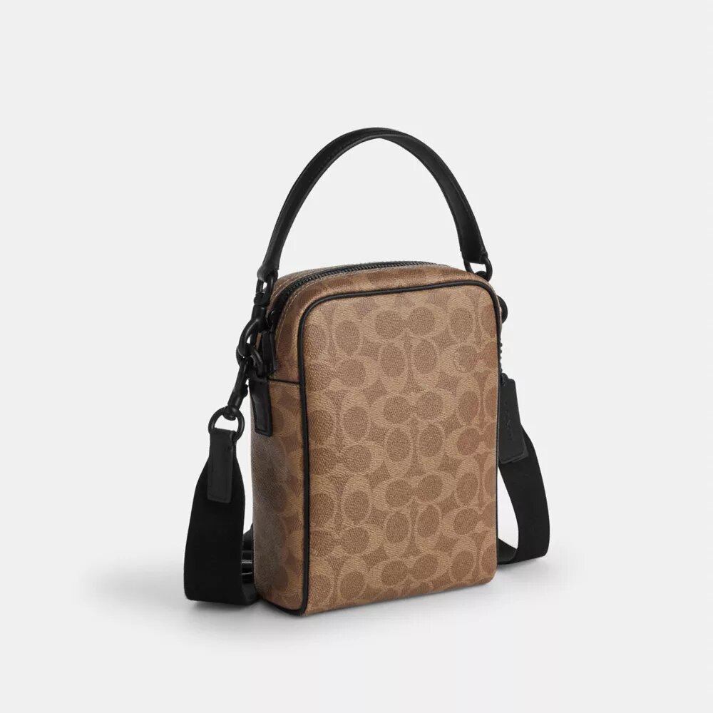 Tristan crossbody-veske 14 i Signature Canvas