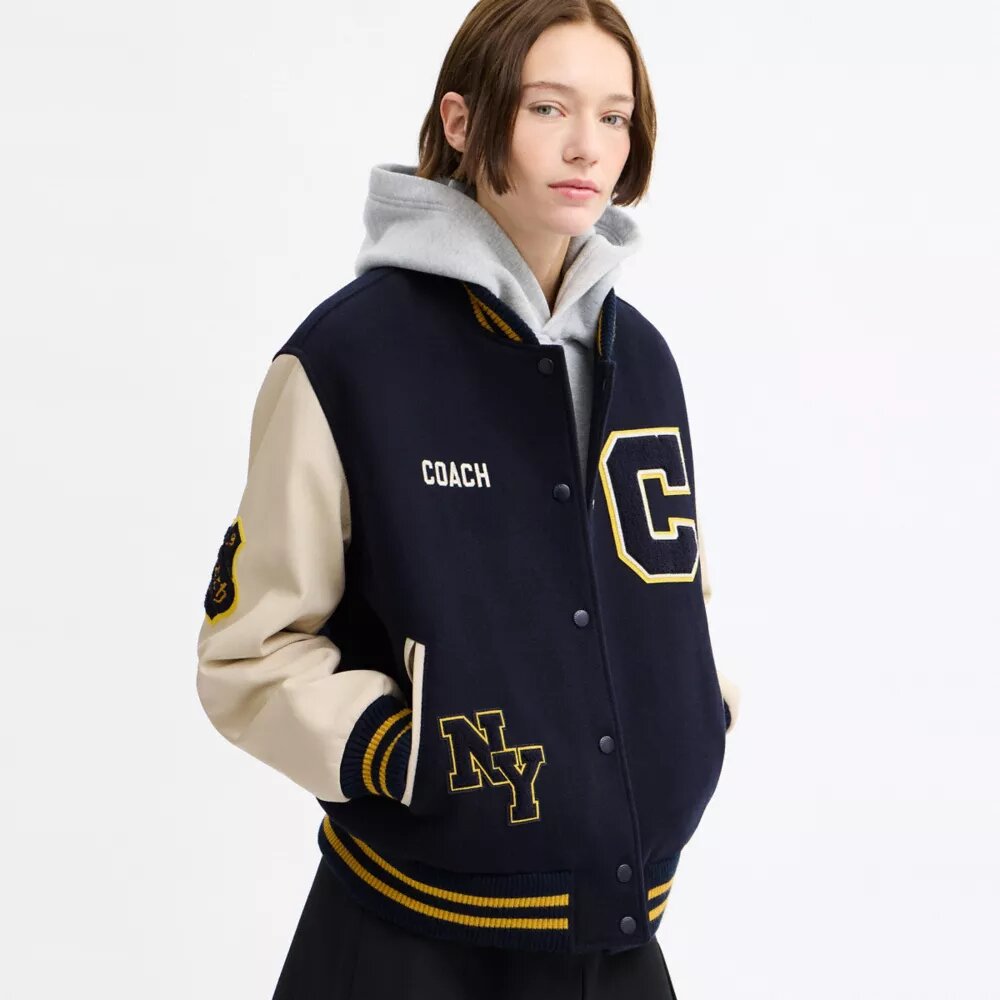 Varsity-jakke i ull