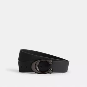 Vendbart belte med skulpturert C-spenne, 38 mm
