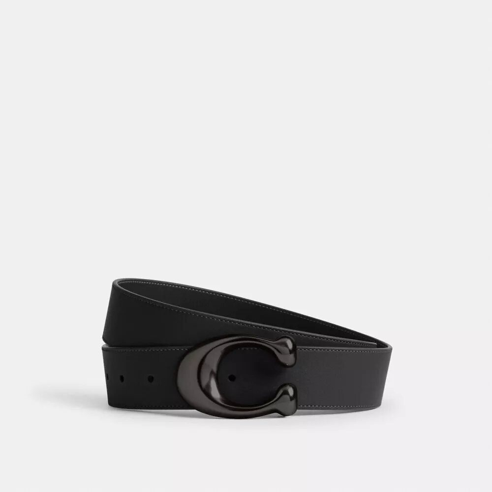 Vendbart belte med skulpturert C-spenne, 38 mm