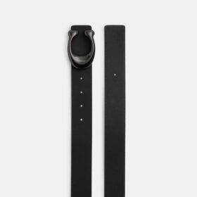 Vendbart belte med skulpturert C-spenne, 38 mm
