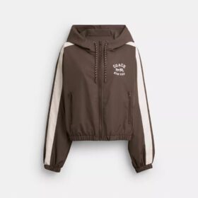 Vindjakke med fargeblokker i resirkulert Polyester